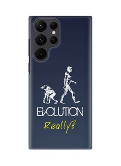 Case for Samsung Galaxy S22 Ultra 5G Snap Case Slim Snap Classic Series Shield Matte Finish Print - Evolution, Really (Grey)