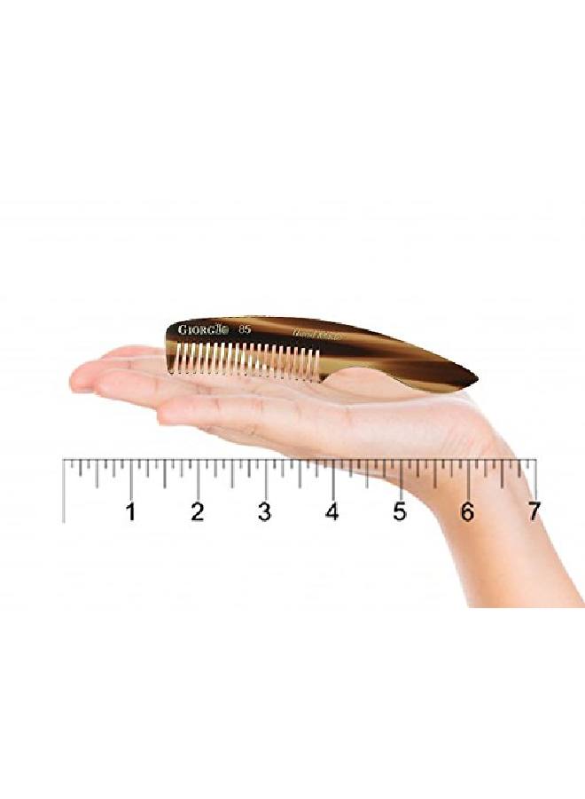 Giorgio G85 Travel Size Mustache And Beard Comb For Men Small Fine Tooth Pocket Comb For Everyday Hair Care Sawcut And Hand Polished Pocket Comb And Styling Comb Italian Handmade Tortoise Comb - Image 5