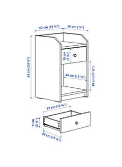 Bedside Table, White, 40X36 Cm - pzsku/Z8AF67BB5EC88CF3E89C1Z/45/_/1732952570/20f9af4d-ce47-437d-9e8d-c9adab66cb5f