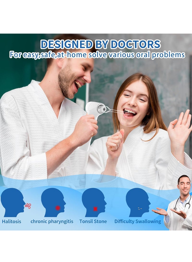 Electronic Tonsil Stone Remover Vacuum, 10-in-1 Tonsil Stone Removal Kit, Built-in Blue Light Vacuum, Easy to Use, Fight Bad Breath, Oral Cleaning and Care - Image 3