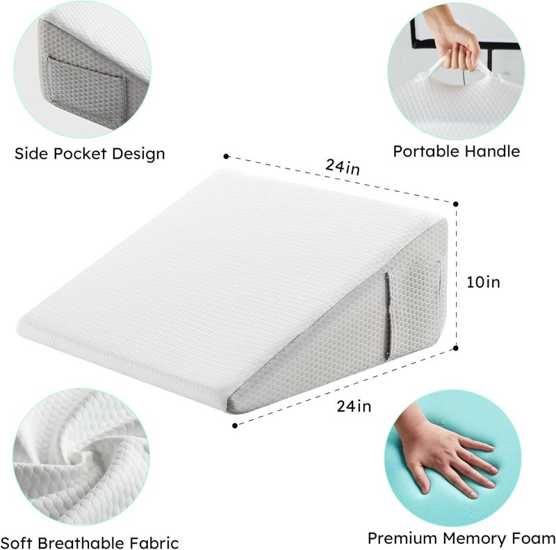 Bedluxe 10 Inch Wedge Pillow for Sleeping - Image 5