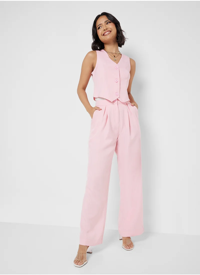 جينجر Tailored Waistcoat & Straight Fit Pant Set