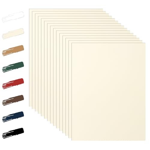 Guakicae 28 Sheets Cream Cardstock 8.5 x 11 Ivory Paper, 250gsm/92lb Premium Off White Paper Card Stock for Wedding Invitations, School Crafting, Memus, DIY Card Making, Graduations, Business Cards - Image 1