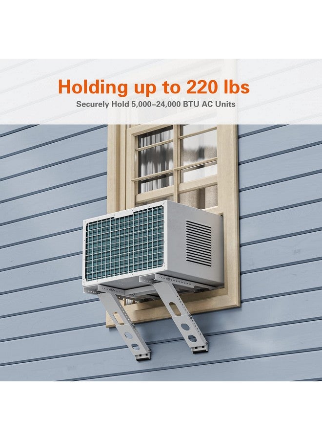 LuckIn LuckIn No Drill Window AC Support Bracket, Fits Single & Double-Hung Windows, Holds up to 220lbs, for 5,000-24,000 BTU Units, Heavy Duty & Adjustable  - Image 4