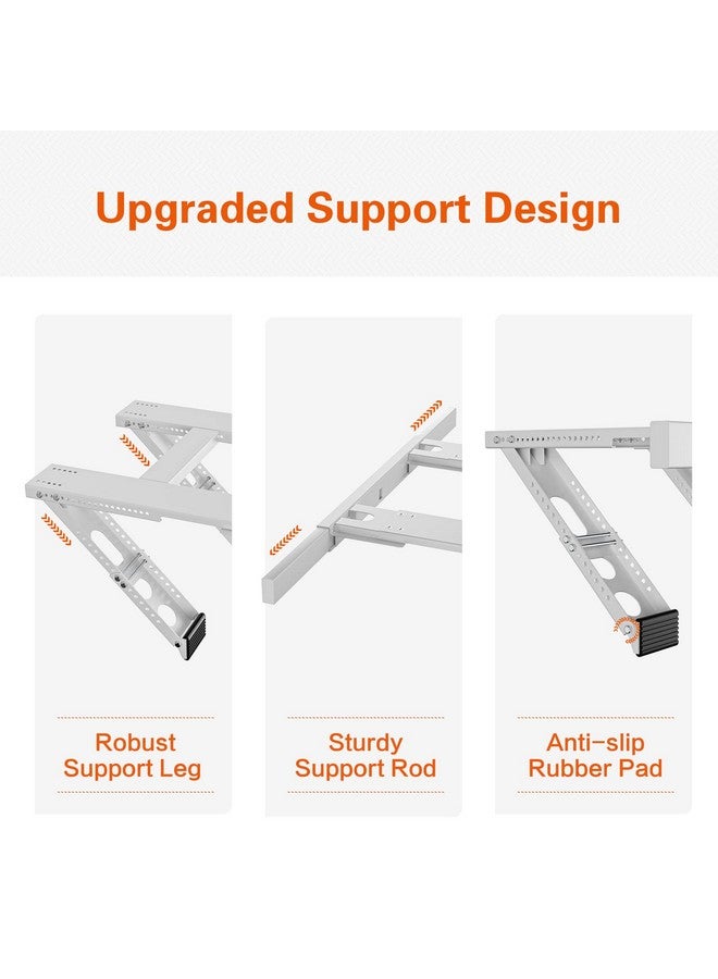 LuckIn LuckIn No Drill Window AC Support Bracket, Fits Single & Double-Hung Windows, Holds up to 220lbs, for 5,000-24,000 BTU Units, Heavy Duty & Adjustable  - Image 5