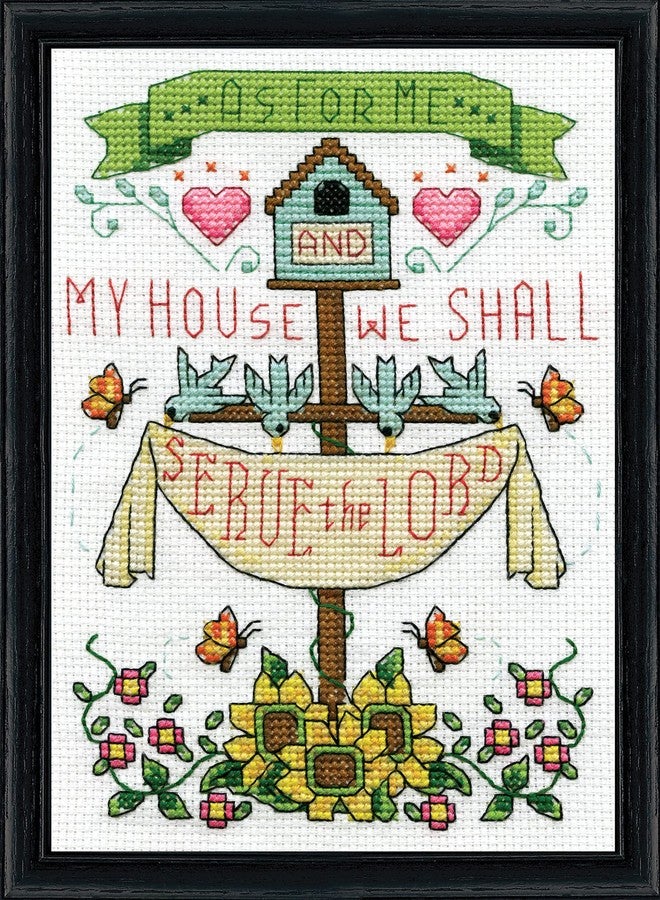 DesignWorks Ink Design Works My House Counted Cross Stitch Kit, 5" x 7", Multicolored - Image 1