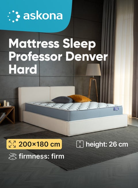 Mattress Sleep Professor Denver Hard with Pocket Spring 200x180x26 cm (LxWxH)