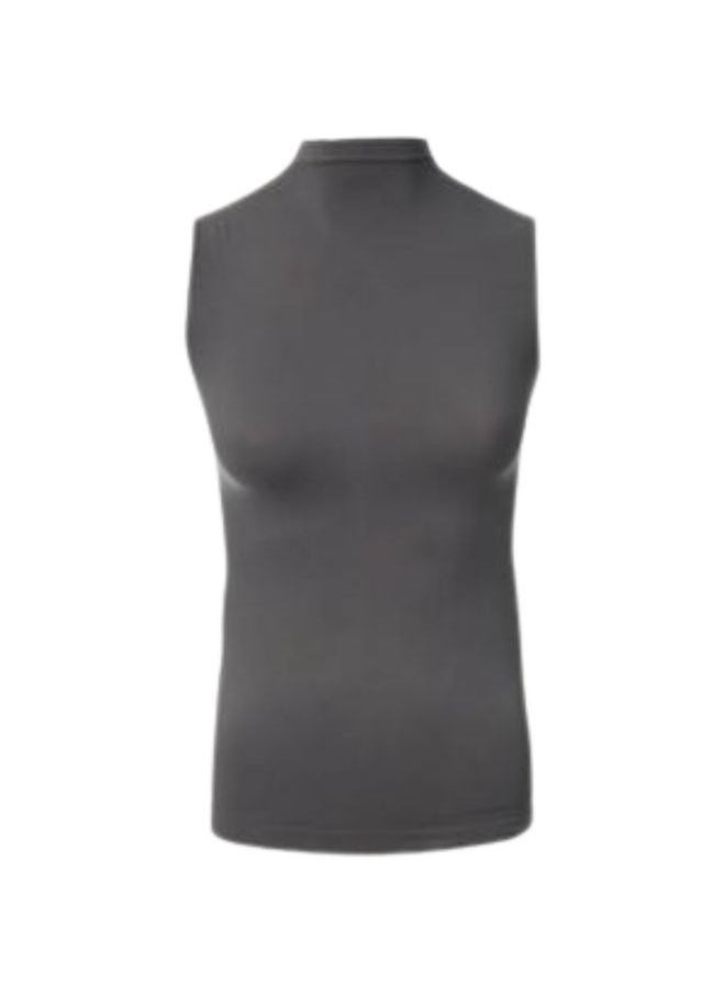 T-shirt with collar and sleeveless
