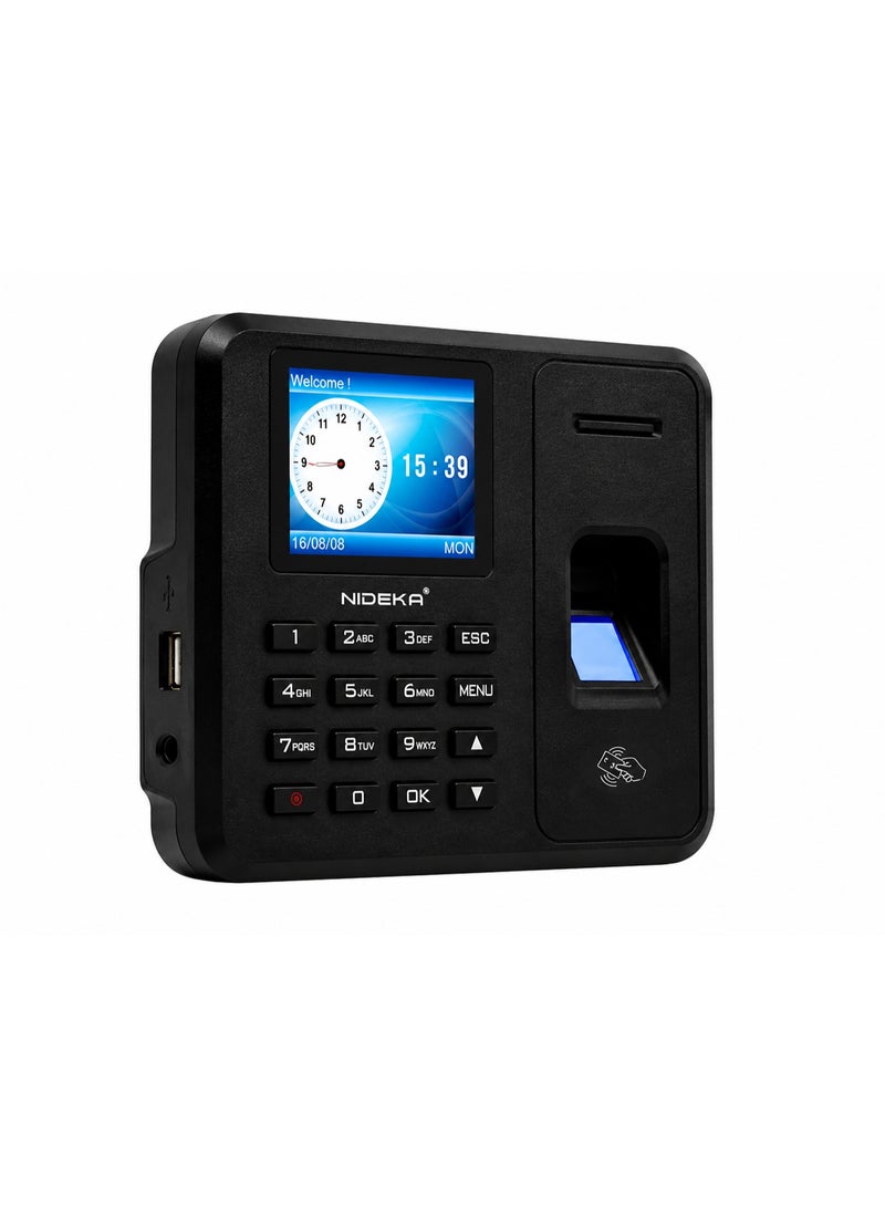 Nideka ماكينة حضور وانصراف بالبصمة والكارت TM-2800D ياباني - ذاكرة 100,000 حركة وشاشة ملونة 2.8 بوصة - Image 3