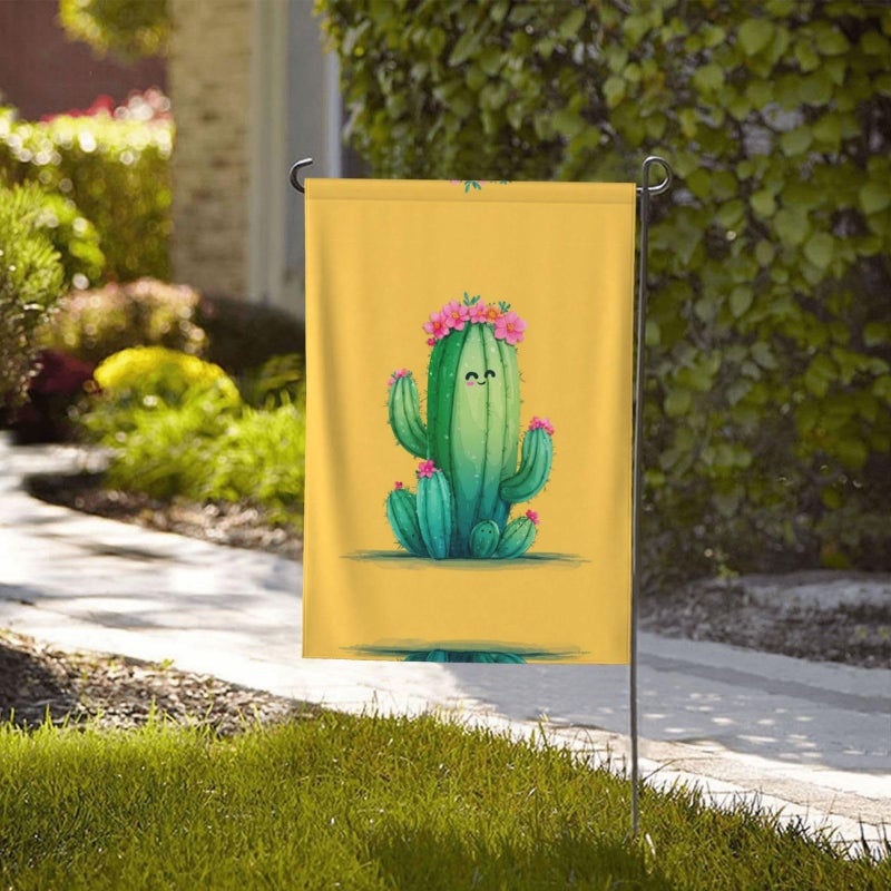 Double Sided Funny Cactus Garden Flag 28x40 Inch Outdoor Yard Decor - Image 5