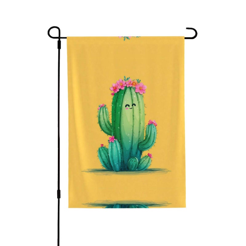 Double Sided Funny Cactus Garden Flag 28x40 Inch Outdoor Yard Decor - Image 2