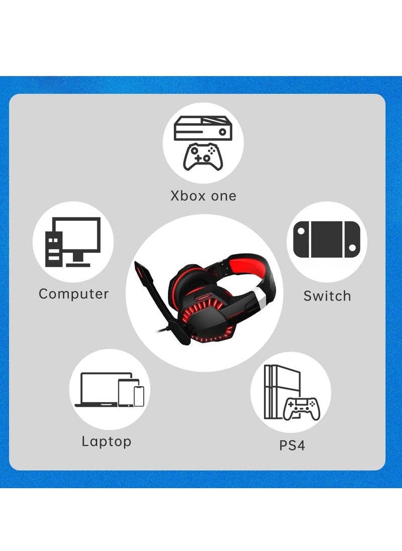 Python Fly G2000 PRO Wired Over Ear Gaming Headphones 7.1 Surround Sound Noise Isolating 120-degree Adjustable Mic 40mm Driver - for PC, PS5, Xbox, Mobiles, Tablets, Laptops  - Image 3
