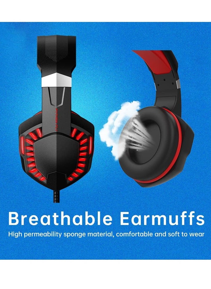 Python Fly G2000 PRO Wired Over Ear Gaming Headphones 7.1 Surround Sound Noise Isolating 120-degree Adjustable Mic 40mm Driver - for PC, PS5, Xbox, Mobiles, Tablets, Laptops  - Image 4