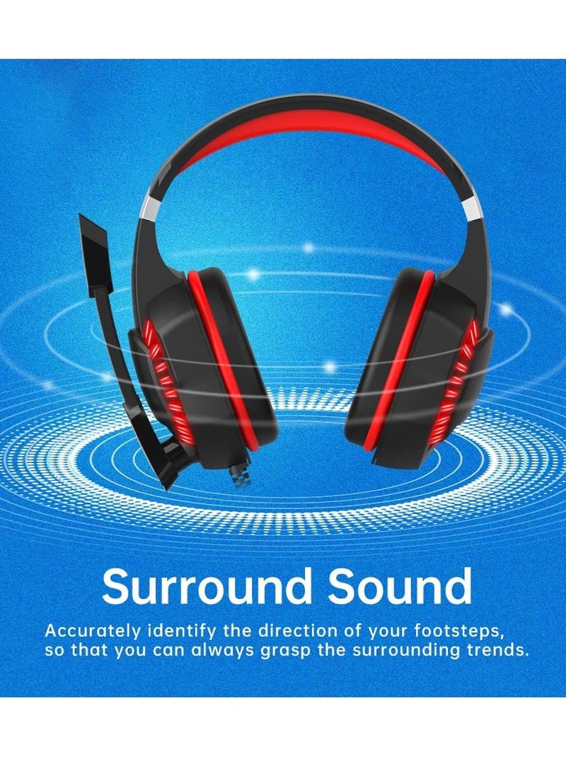 Python Fly G2000 PRO Wired Over Ear Gaming Headphones 7.1 Surround Sound Noise Isolating 120-degree Adjustable Mic 40mm Driver - for PC, PS5, Xbox, Mobiles, Tablets, Laptops  - Image 5