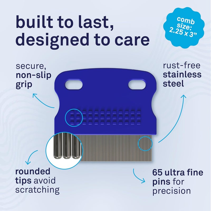 Petpost Tear Stain Remover Comb for Dogs | Extra Fine Stainless Steel Dog Eye Comb | Gentle Grooming Tool for Shih Tzu, Maltese & Small Breeds | Dog Face Comb for Eye Cleaning - Image 4