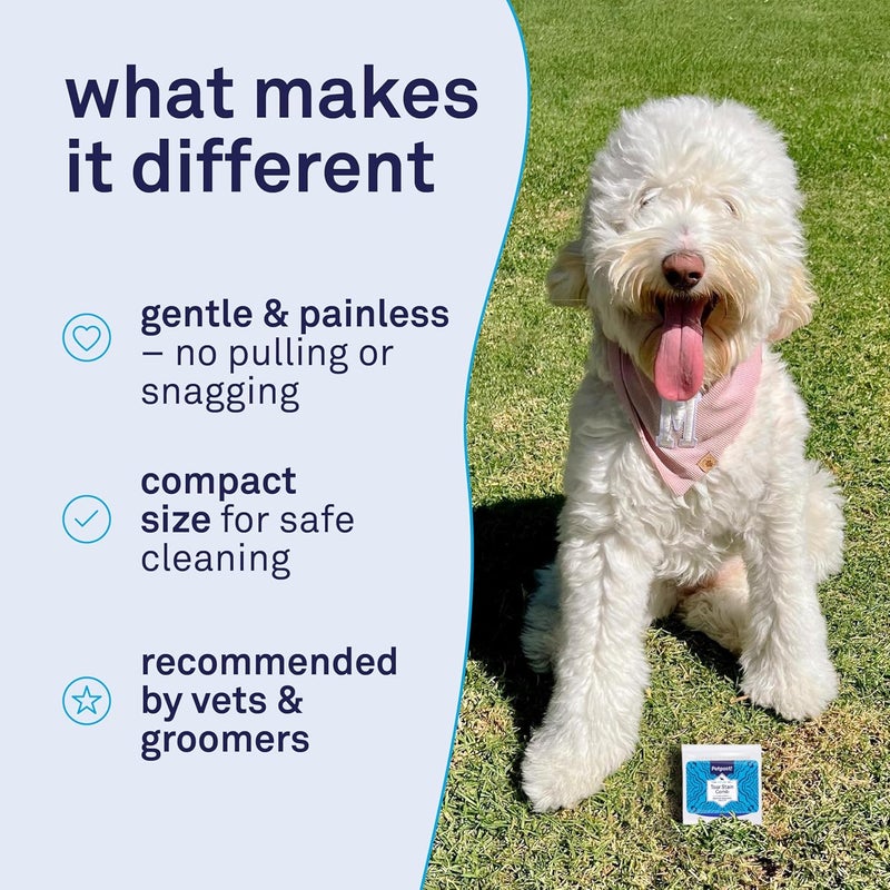 Petpost Tear Stain Remover Comb for Dogs | Extra Fine Stainless Steel Dog Eye Comb | Gentle Grooming Tool for Shih Tzu, Maltese & Small Breeds | Dog Face Comb for Eye Cleaning - Image 3