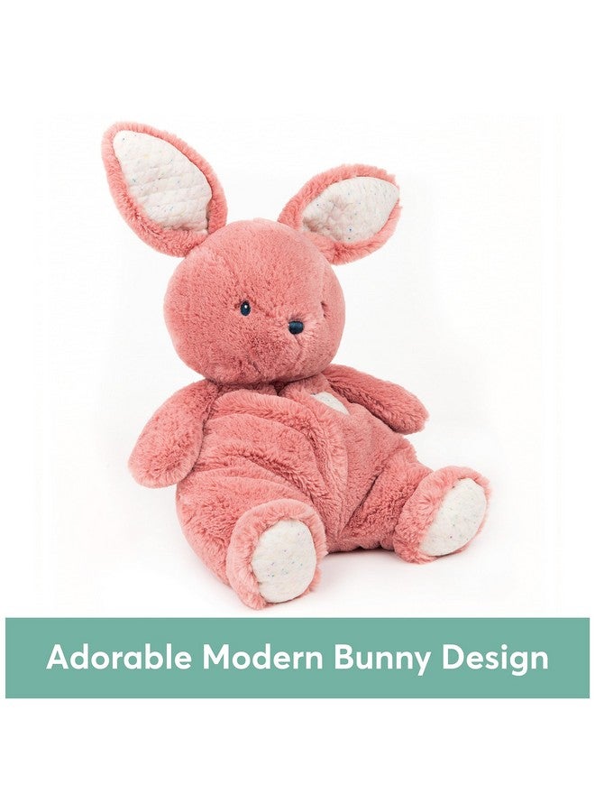 غاند حيوان محشو على شكل أرنب لطيف للغاية، لعبة للأطفال الصغار، وردي باهت، 12.5 بوصة - Image 2