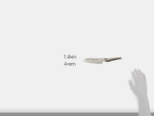 Global SAI 5 Inch Santoku Knife - Lightweight Japanese Stainless Steel, Razor Sharp Edge, Hand Hammered Blade, Thumb Rest, Made in Japan, SAI-M03 - Image 3