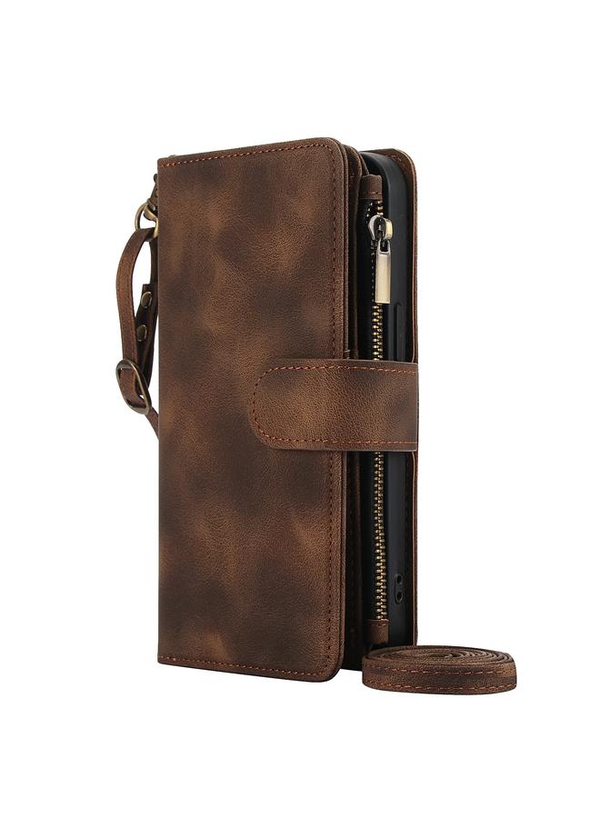 Zaboon Case For iPhone 12 Pro Dream 9-Card Zipper Wallet RFID Leather Phone Case with Lanyard - Image 2