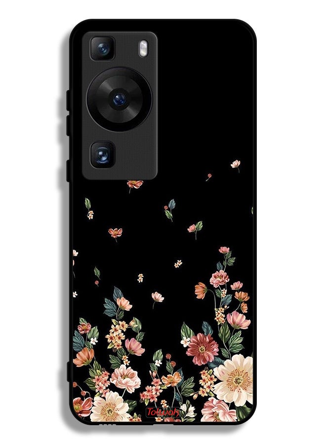 Tolwak Huawei P60 Pro Protective Case Cover Small Flowers In Bottom - Image 1