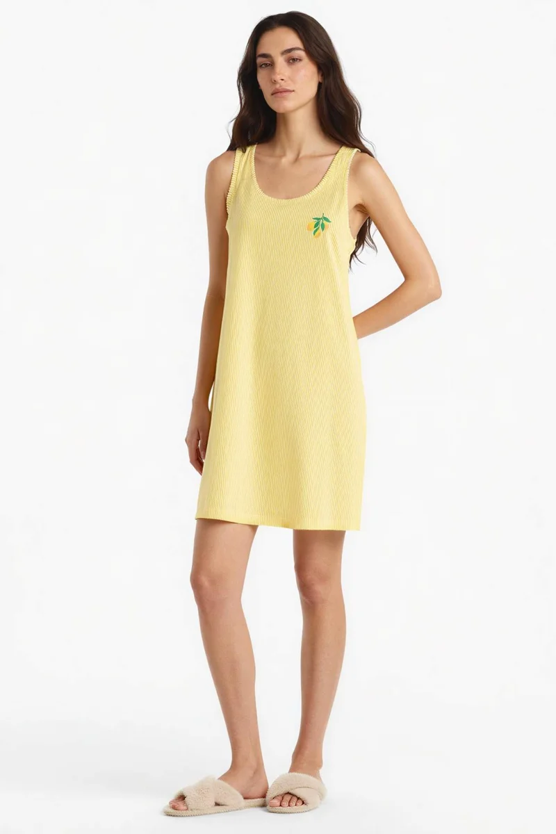 ديفاكتو Fall in Love Regular Fit U Neck Sleeveless Dress