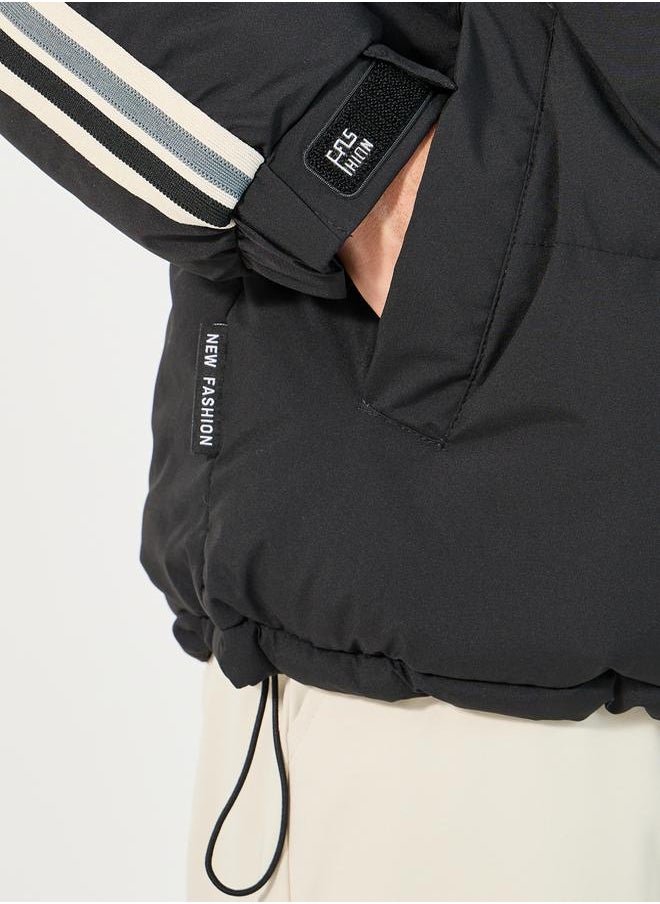 Contrast Stripe Detail Heavy Quilted Puffer Jacket with Concealed Zip Placket - pzsku/Z8AF71E9E3BEA1D0561C1Z/45/_/1732177931/1bd9e6be-7255-465a-b19e-21ff42ffbd2f