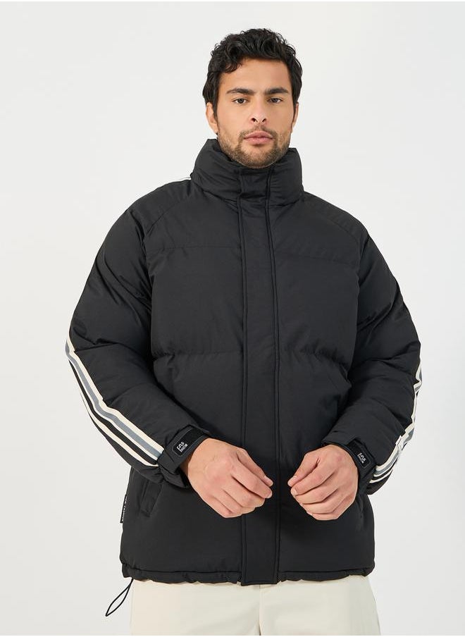 Contrast Stripe Detail Heavy Quilted Puffer Jacket with Concealed Zip Placket - pzsku/Z8AF71E9E3BEA1D0561C1Z/45/_/1732177932/79728ec9-c3e1-4dae-b110-4b6d8a7c8202