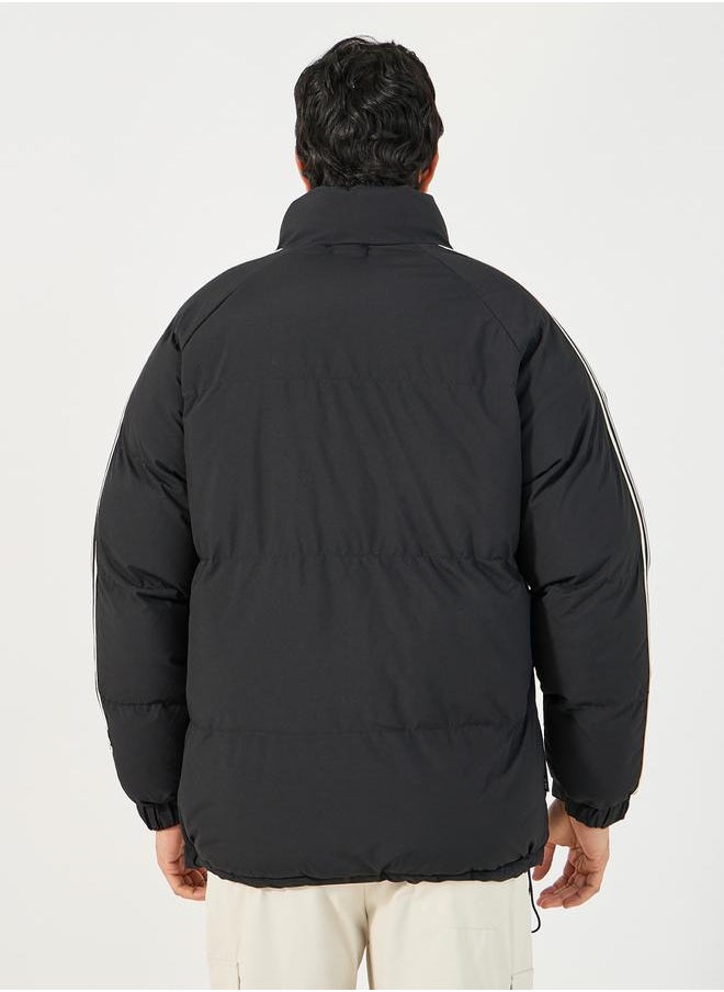 Contrast Stripe Detail Heavy Quilted Puffer Jacket with Concealed Zip Placket - pzsku/Z8AF71E9E3BEA1D0561C1Z/45/_/1732177934/c621dba4-1185-41ab-a635-e53270a6575d