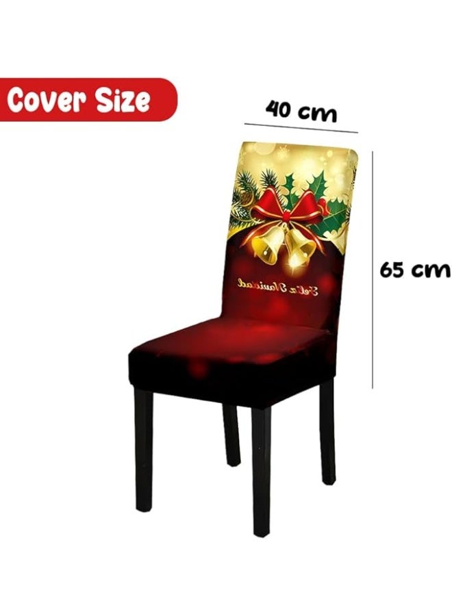 PRINTSHOP4ME Christmas Chair Covers 40x65 Cm – Festive Dining Chair Slipcovers For Holiday Party Decorations–Ideal For Family Gatherings,Christmas Dinner - Image 3