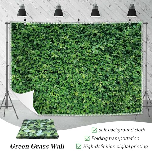 Msocio Green Leaves Backdrop - Nature Greenery Polyester Photography Background for Birthday Wedding Decor Soft Fabric Wall Banner | Baby Shower, Safari, Dinosaur Theme Photo Booth(10x8ft) - Image 2