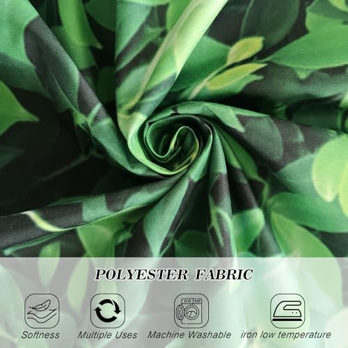 Msocio Green Leaves Backdrop - Nature Greenery Polyester Photography Background for Birthday Wedding Decor Soft Fabric Wall Banner | Baby Shower, Safari, Dinosaur Theme Photo Booth(10x8ft) - Image 4
