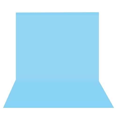 HomeArt 4x8 Feet Sky Blue Backdrop for Decoration, Photography, Chroma Key Virtual Background Sheet for Photography Zoom Meeting, Cloth Curtain for Video Studio Streaming Gaming Photoshoot - Image 1