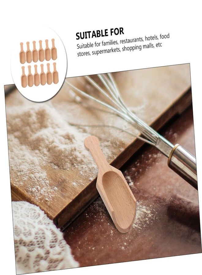 SHOWERORO 12Pcs Wooden Spoons for Cooking Mini Salt and Sugar Spoons Eco-Friendly Kitchen Utensils for Family Restaurants and Supermarkets - Image 3