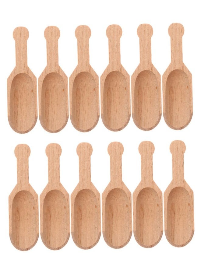 SHOWERORO 12Pcs Wooden Spoons for Cooking Mini Salt and Sugar Spoons Eco-Friendly Kitchen Utensils for Family Restaurants and Supermarkets - Image 1