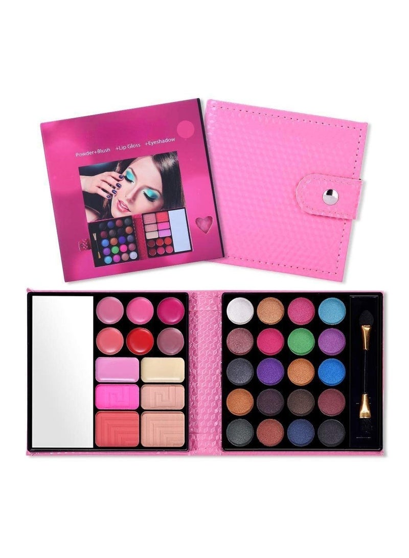 Excefore All in One Makeup Kit - 20 Eyeshadow, 6 Lip Glosses, 3 Blushers, 2 Powder, 1 Concealer, 1 Mirror, 1 Brush, Make Up Gift Set for Teen Girls, Beginners And Pros  - Image 2