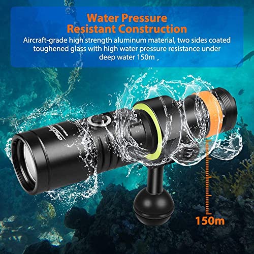 ORCATORCH D530V 395nm Fluorescent Dive Light for Scuba, 2 Modes, 120° Wide Beam Blacklight for Underwater Photography, Coral Detection & Resin Curing - Image 5