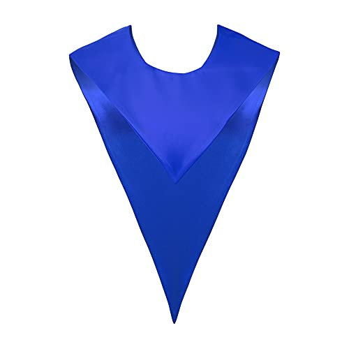 Endea Graduation Premium Adult V Stole Solid Color Unisex (Royal Blue) - Image 1
