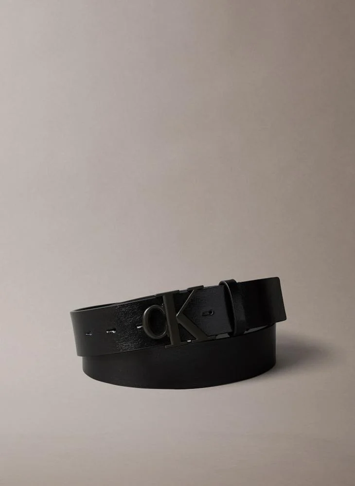 CALVIN KLEIN MONOGRAM BUCKLE allocated hole belt
