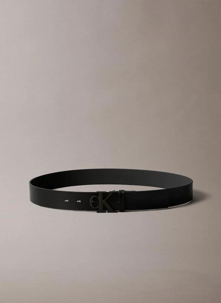 CALVIN KLEIN MONOGRAM BUCKLE allocated hole belt