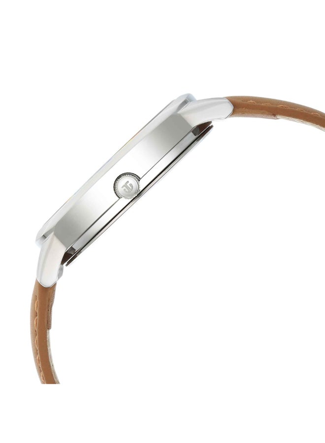 TITAN Urban Silver White Dial Leather Strap Watch 2617SL07  - Image 4