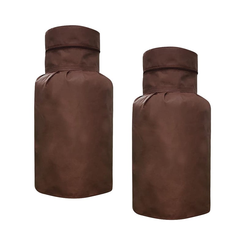PrettyKrafts PrettyKrafts dustproof Printed LPG Gas Cylinder Cover Full size Pack of 2 Brown  - Image 1