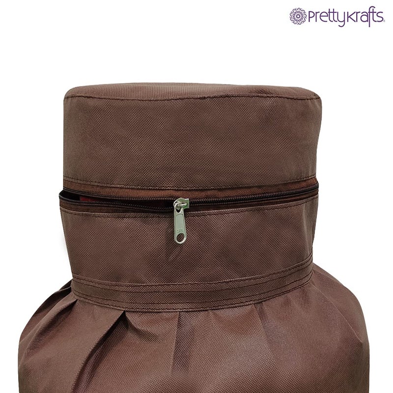 PrettyKrafts PrettyKrafts dustproof Printed LPG Gas Cylinder Cover Full size Pack of 2 Brown  - Image 4