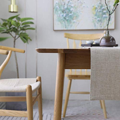 Khooti Jute Dining Table Runner for 6 Seater | 12 x 84 inches |Light Linen | Heat Resistant | Table Runner for Dining Table , Coffee Table , Centre Table , Wedding Party | Two Sided | Washable - Image 4