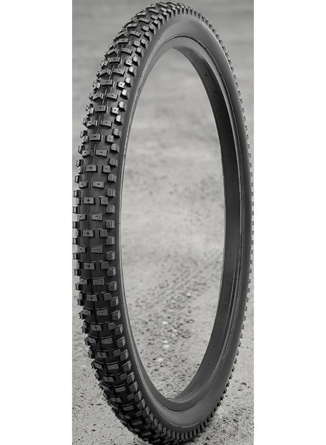 2 Pack 27.5 Inch Mountain Bike Replacement Tires | 27.5 x 1.75 1.95 2.125 High Traction Rubber Bike Tires | Heavy Duty MTB Outer Tire Set Black - Image 1