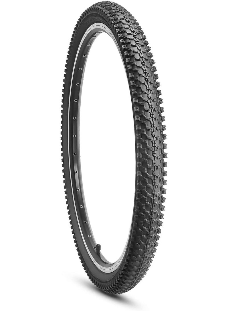 2 Pack 27.5 Inch Mountain Bike Replacement Tires | 27.5 x 1.75 1.95 2.125 High Traction Rubber Bike Tires | Heavy Duty MTB Outer Tire Set Black - Image 3