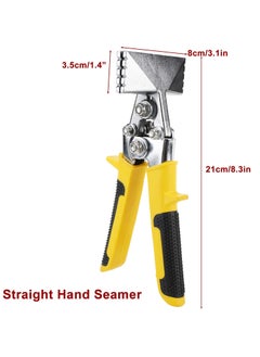 Excefore 3 Inch Straight Jaw Sheet Manual Metal Bending Pliers Sheet Metal Hand Seamer  - Image 2