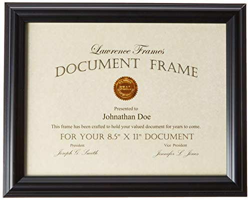 Lawrence Frames 185081 Black Document Picture Frame, 8.5 by 11-Inch - Image 3