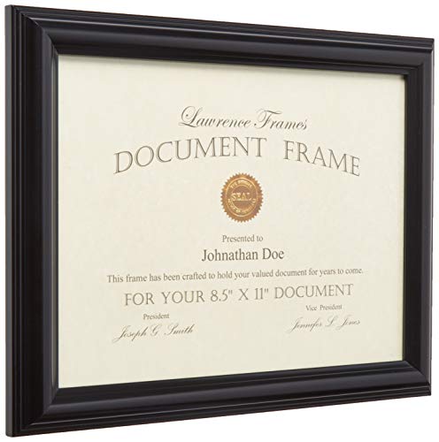 Lawrence Frames 185081 Black Document Picture Frame, 8.5 by 11-Inch - Image 2