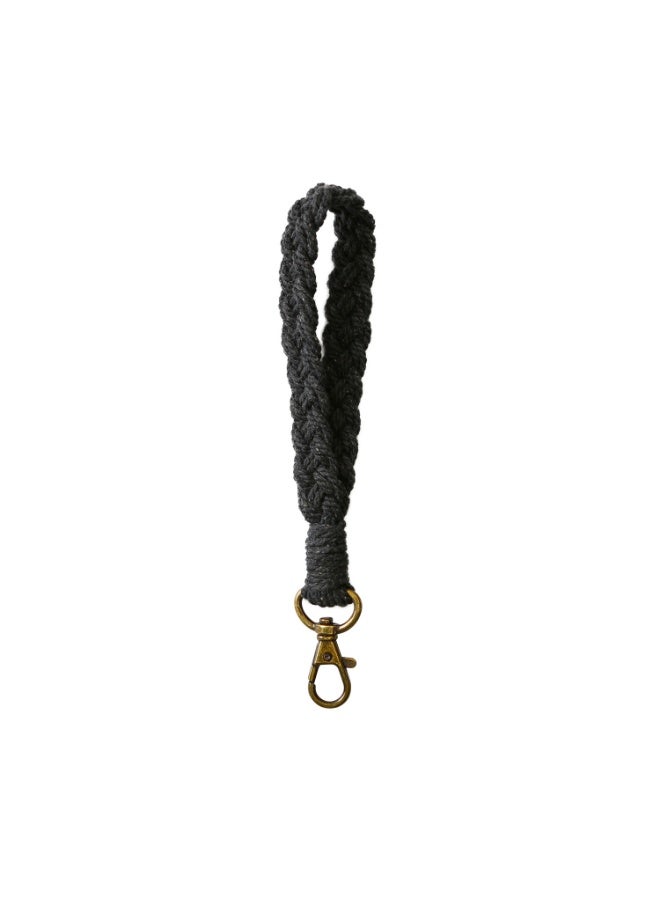 NIBEMINENT Beaded Phone Lanyard, Anti Lost Removable Wrist Strap, Hand Weaving Daisy Bracelet Pendant, Phone Keychain Lanyard,K68377/Black 