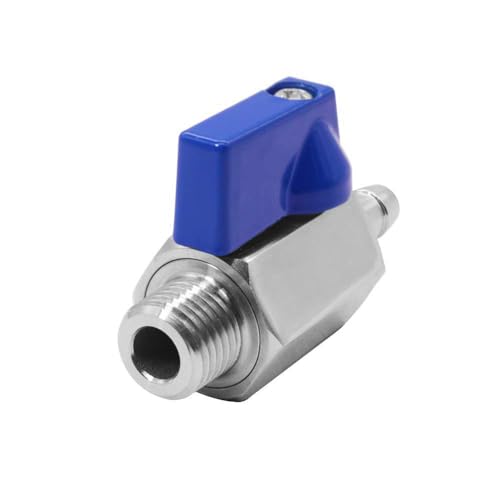 Beduan Stainless Steel 516 Hose Barb to 14 NPT Male Mini Ball Valve for Air Water Fuel Gas Home Brew Kettle Pack of 2 - Image 3